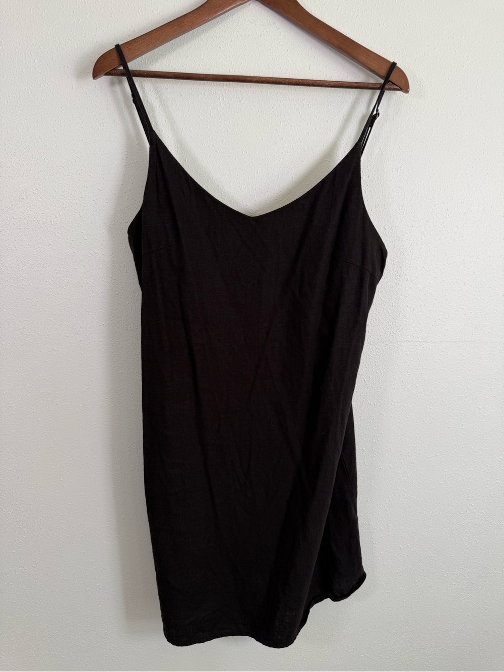 Billabong Summer Love Black Linen Blend Slip Dress Size Large